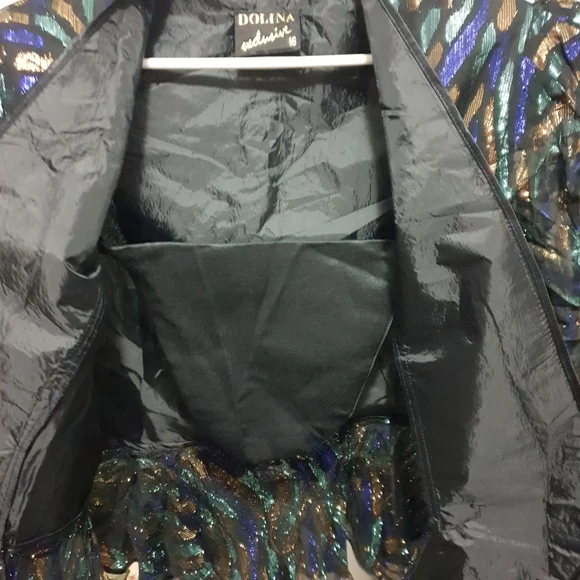 AUS16 Vintage Dolina Exclusive Blazer Metallic. Polyester Lurex. - Picture 4 of 16
